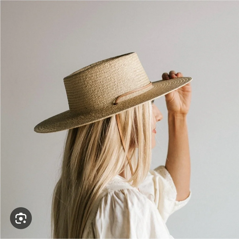 GIGI PIP Tan Wide-Brim Hat - Picture 9 of 9